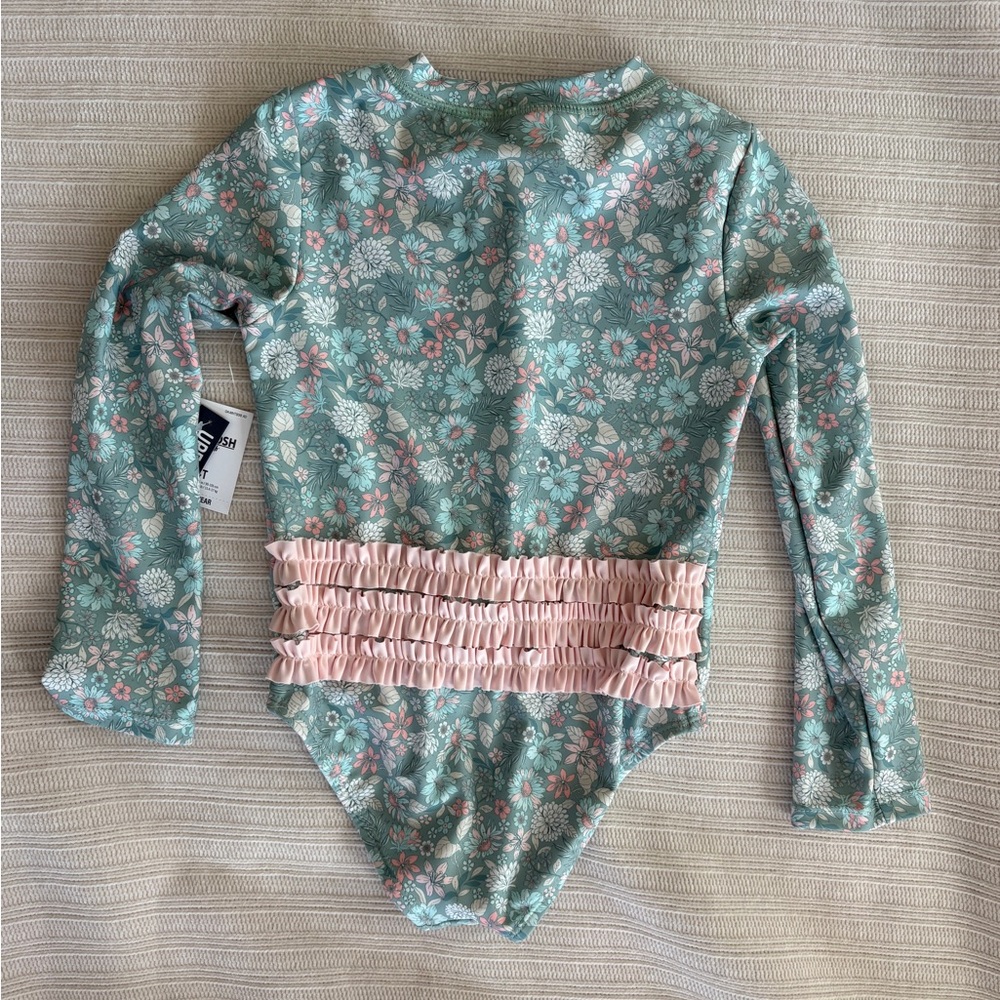 NWT! OshKosh B'gosh Floral Rashguard Swimwear with UPF 50+
